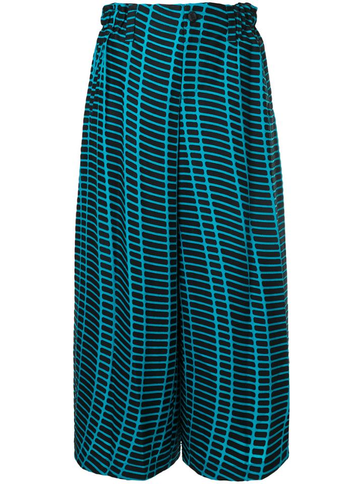 Issey Miyake Palazzo Trousers - Green