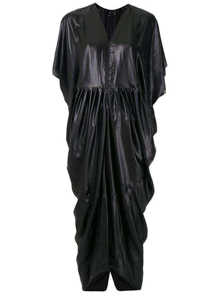 Uma Raquel Davidowicz Rainbow Silky Midi Dress - Black