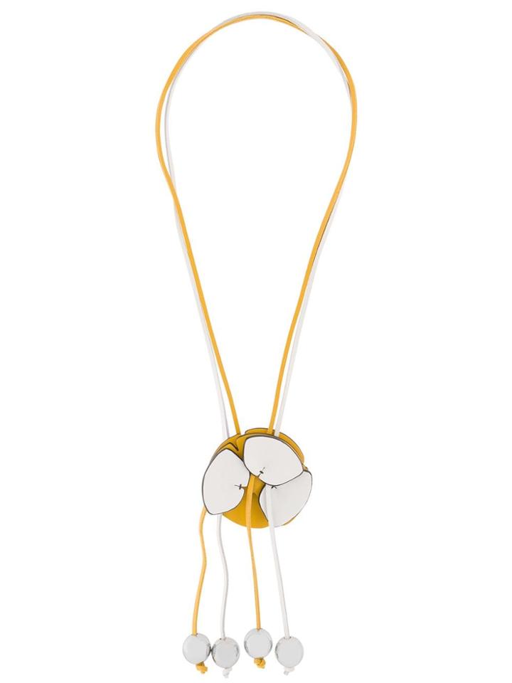 Marni Floral Pendant Necklace - Yellow & Orange
