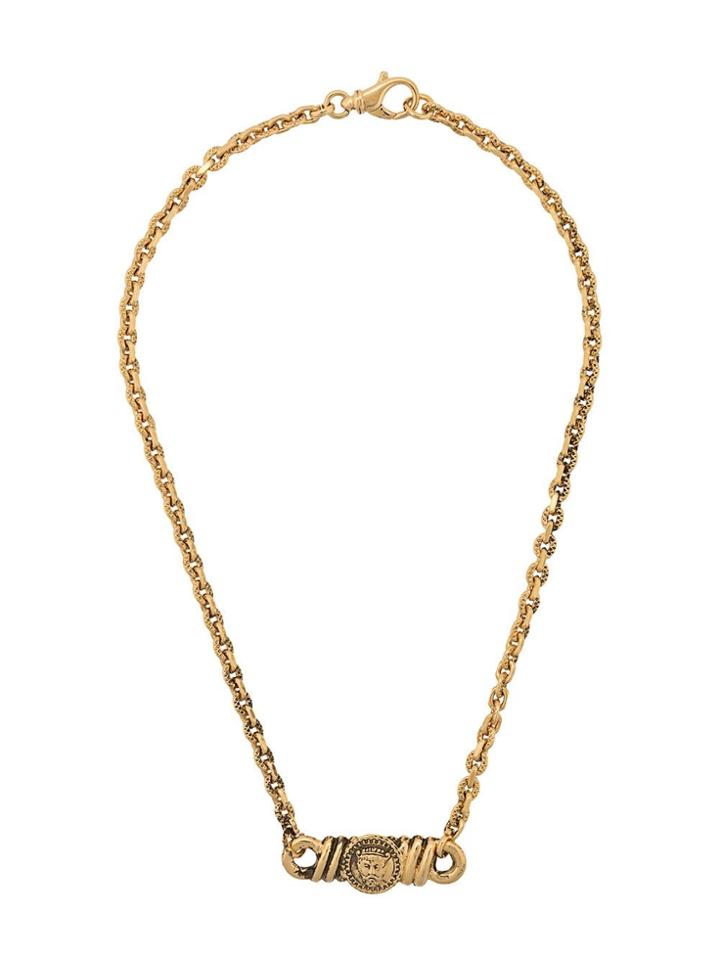 Versace Pre-owned Istante Zeus Motif Necklace - Gold