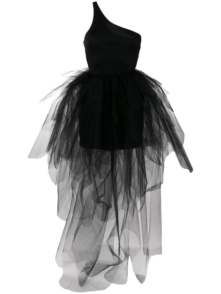 Unravel Project Tulle Insert Dress - Black