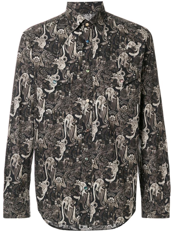 Gucci Snake Embroidered Gingham Shirt - Pink & Purple