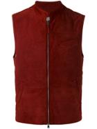 Eleventy Zipped Gilet - Red