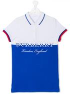 Burberry Kids Embroidered Polo Shirt - Blue