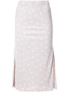 Theatre Products Polka Dots Straight Skirt, Women's, Nude/neutrals, Rayon/cotton