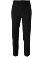 Lanvin Appliqué Stripe Tailored Trousers, Women's, Size: 40, Black, Polyester/wool/viscose/acetate