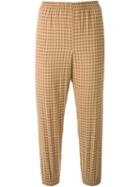 Scanlan Theodore Foulard Print Cuffed Pants, Women's, Size: 6, Brown, Silk