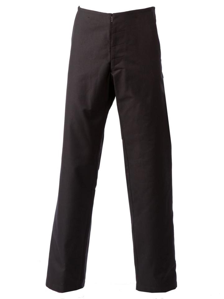 Maison Margiela Wide Leg Trousers, Men's, Size: 46, Black, Cotton