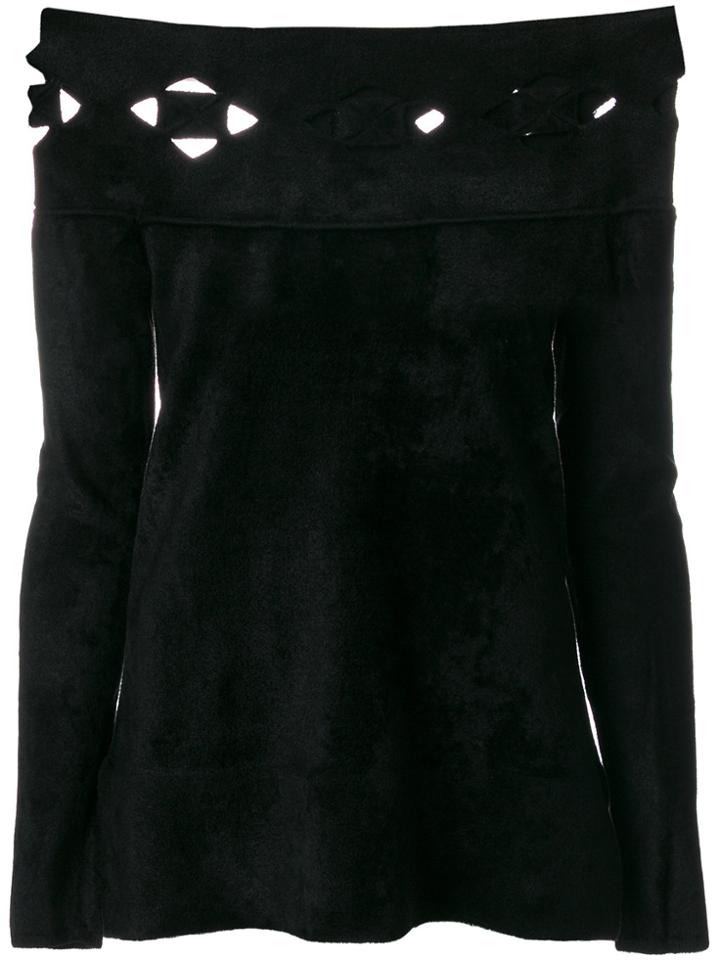 D.exterior Laser Cut Detail Jumper - Black