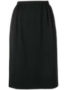 Valentino Pre-owned Pleated Detail Skirt - Black