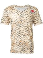 Dresscamp Leopard Print T-shirt, Adult Unisex, Size: Large, Brown, Silk/cotton