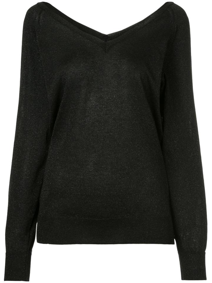 Cityshop V-neck Blouse - Black
