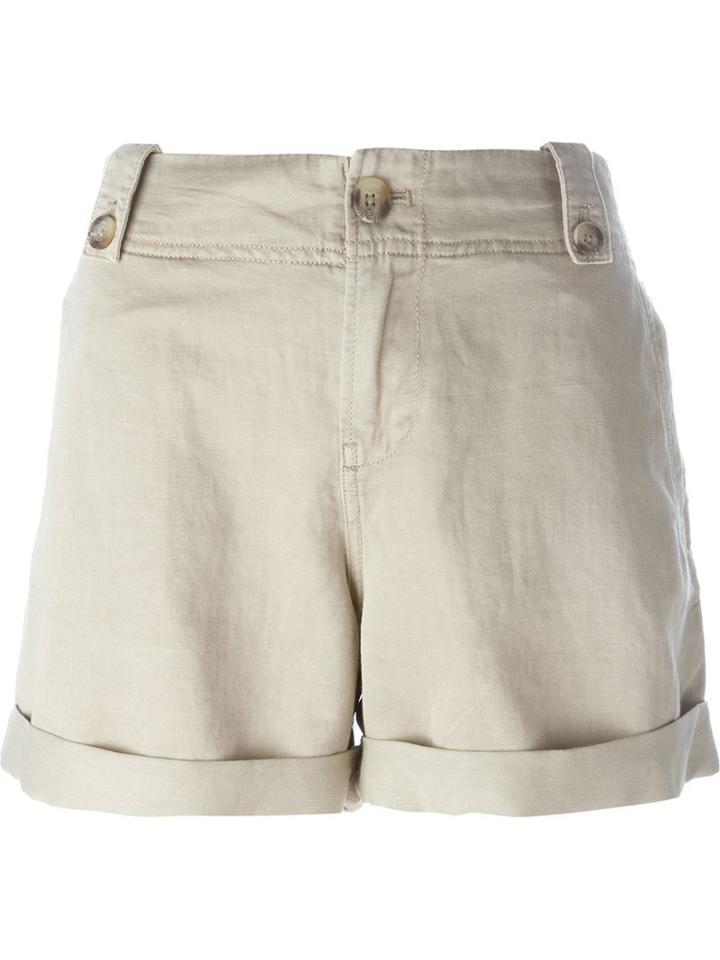 Diesel 's-braque' Shorts, Women's, Size: 27, Nude/neutrals, Cotton/linen/flax