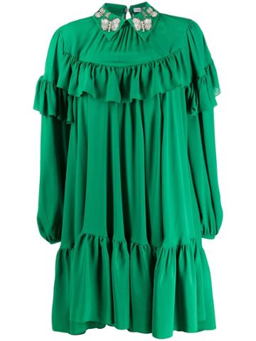 Vivetta Ruffle Trim Dress - Green