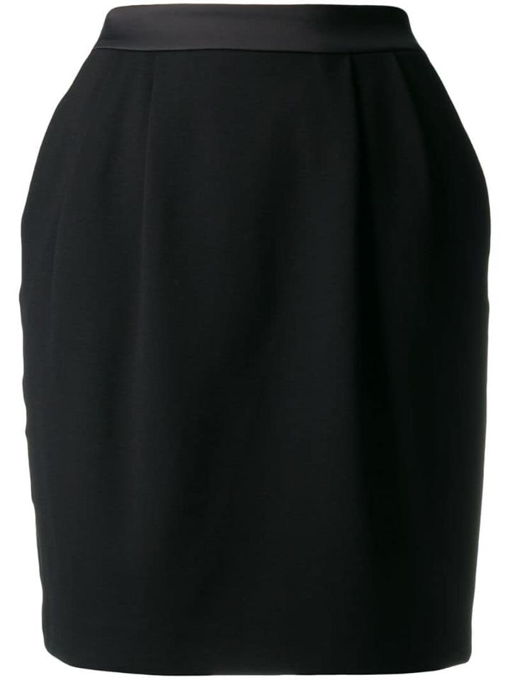 Karl Lagerfeld Satin Trim Skirt - Black