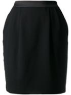 Karl Lagerfeld Satin Trim Skirt - Black