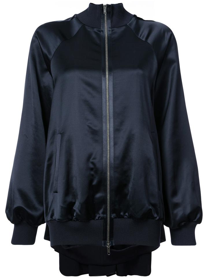 Maison Margiela - Satin Bomber Jacket - Women - Cotton/viscose - 38, Blue, Cotton/viscose