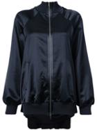 Maison Margiela - Satin Bomber Jacket - Women - Cotton/viscose - 38, Blue, Cotton/viscose