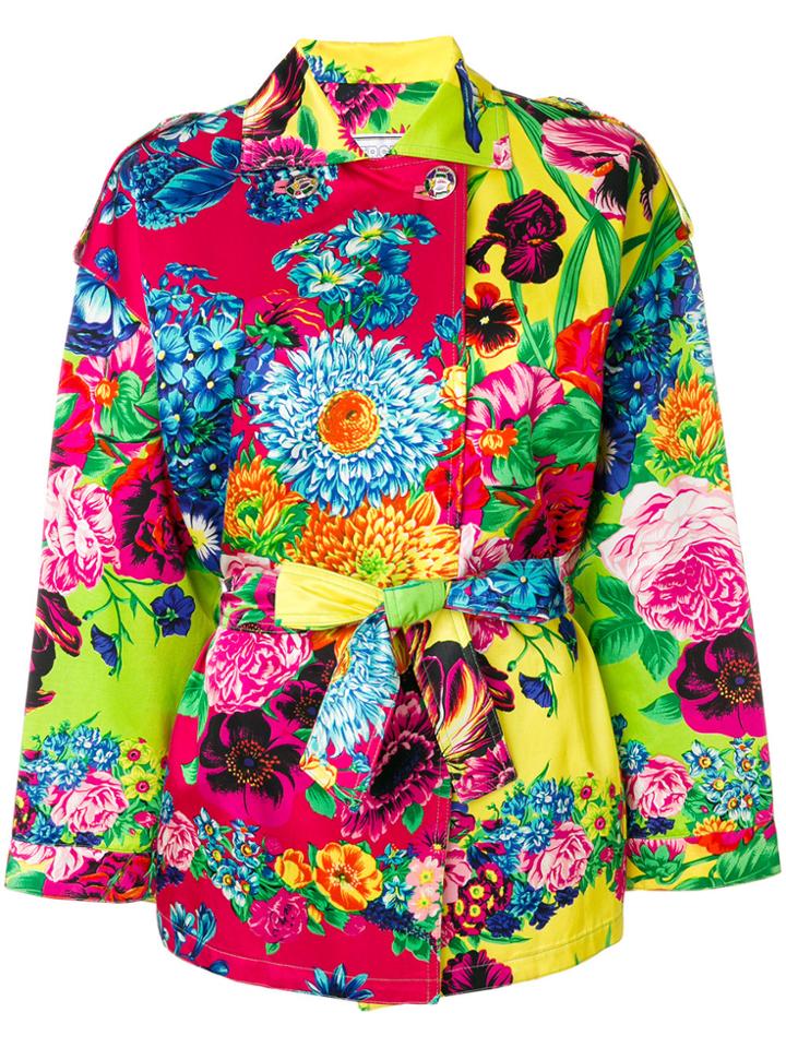Versace Vintage Floral Print Coat - Multicolour