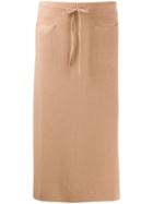 Max & Moi Jupe Double Knit Fendue - Brown