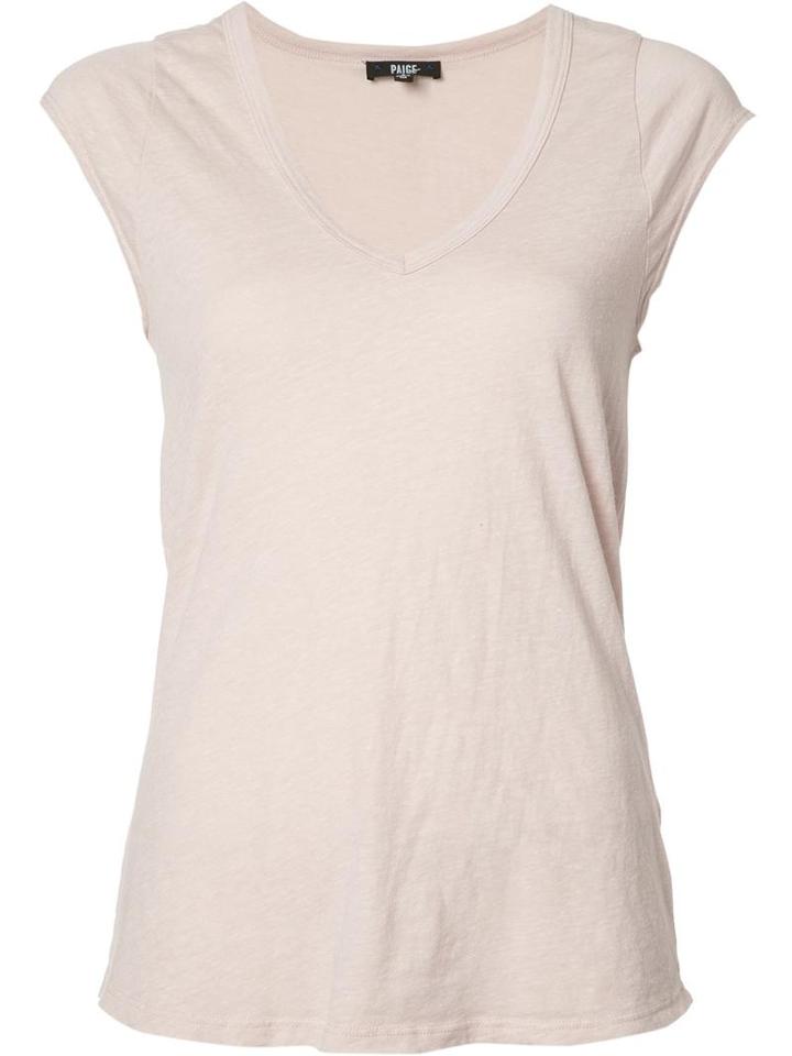 Paige V-neck T-shirt, Women's, Size: Medium, Pink/purple, Cotton/lyocell/polyester