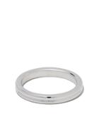 Le Gramme 18kt White Gold Horizontal Guilloche Ring