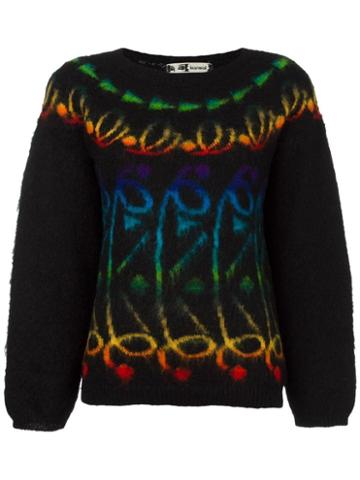 Kansai Yamamoto Pre-owned Patterned Knit Jumper - Black