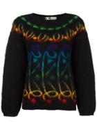 Kansai Yamamoto Pre-owned Patterned Knit Jumper - Black