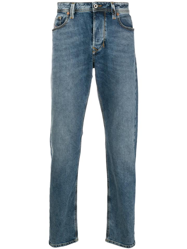 Diesel Washed Straight Leg Jeans - Blue
