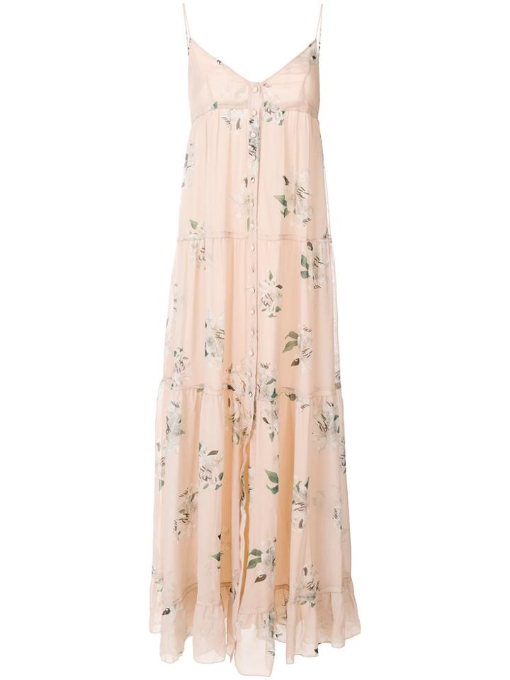 Dondup Long Button Dress - Nude & Neutrals