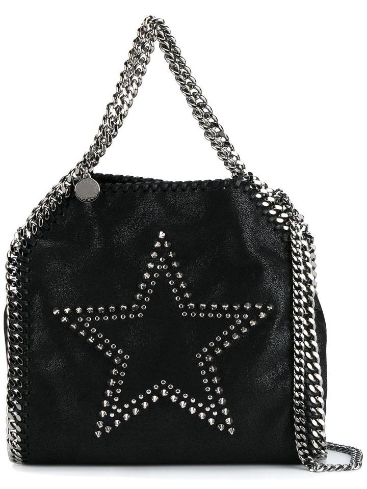 Stella Mccartney Falabella Star Mini Faux Leather Bag, Women's, Black