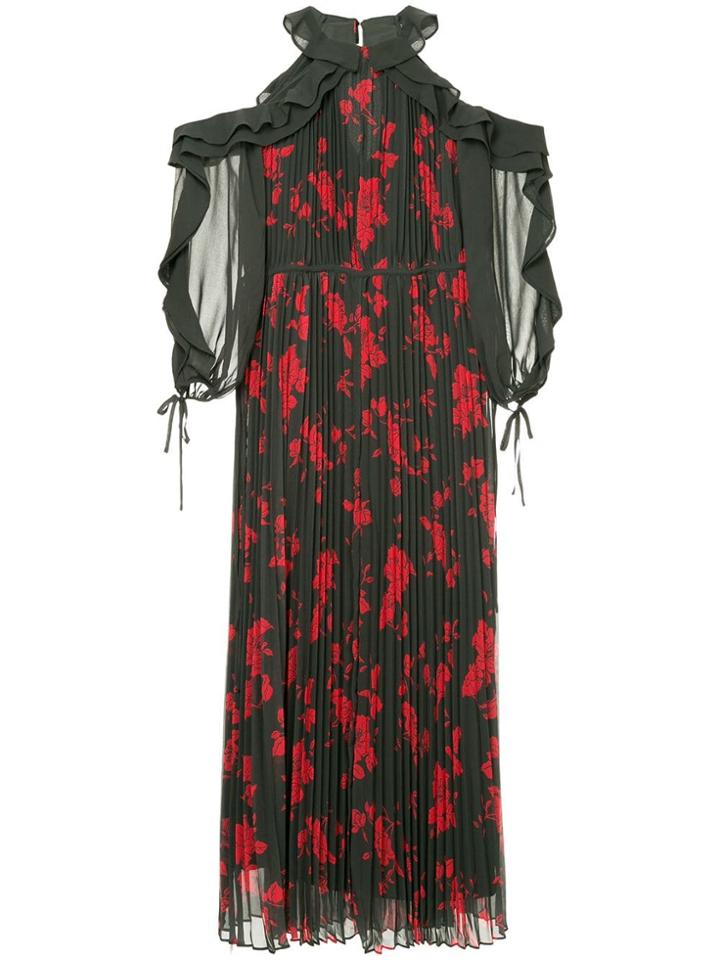 Self-portrait Floral Printed Dress - Grey