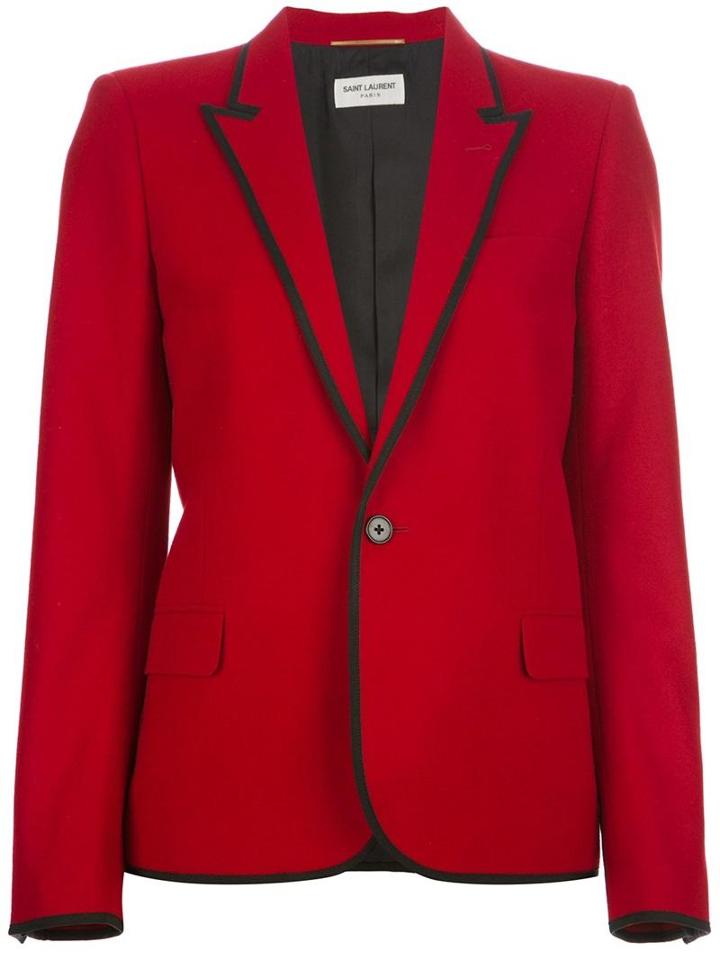 Saint Laurent Contrast Trim Blazer