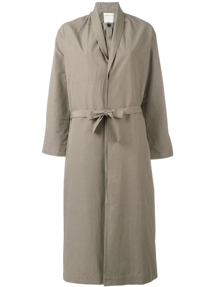 Belted Coat - Women - Cotton/linen/flax - M, Nude/neutrals, Cotton/linen/flax, Stephan Schneider