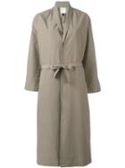 Belted Coat - Women - Cotton/linen/flax - M, Nude/neutrals, Cotton/linen/flax, Stephan Schneider