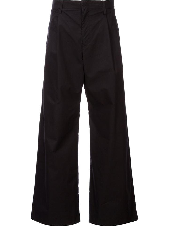 Yoshio Kubo Wide-legged Trousers, Men's, Size: 2, Black, Cotton/nylon