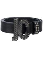 Just Cavalli Logo Buckle Belt - Black