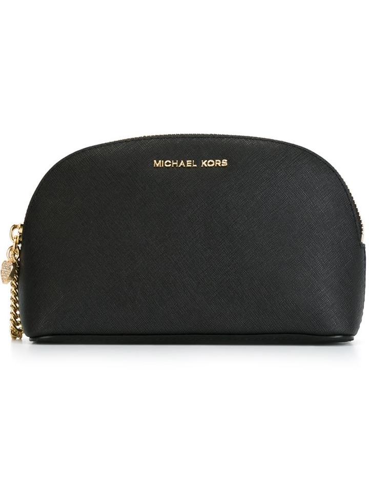 Michael Michael Kors Alex Make-up Bag, Black, Leather
