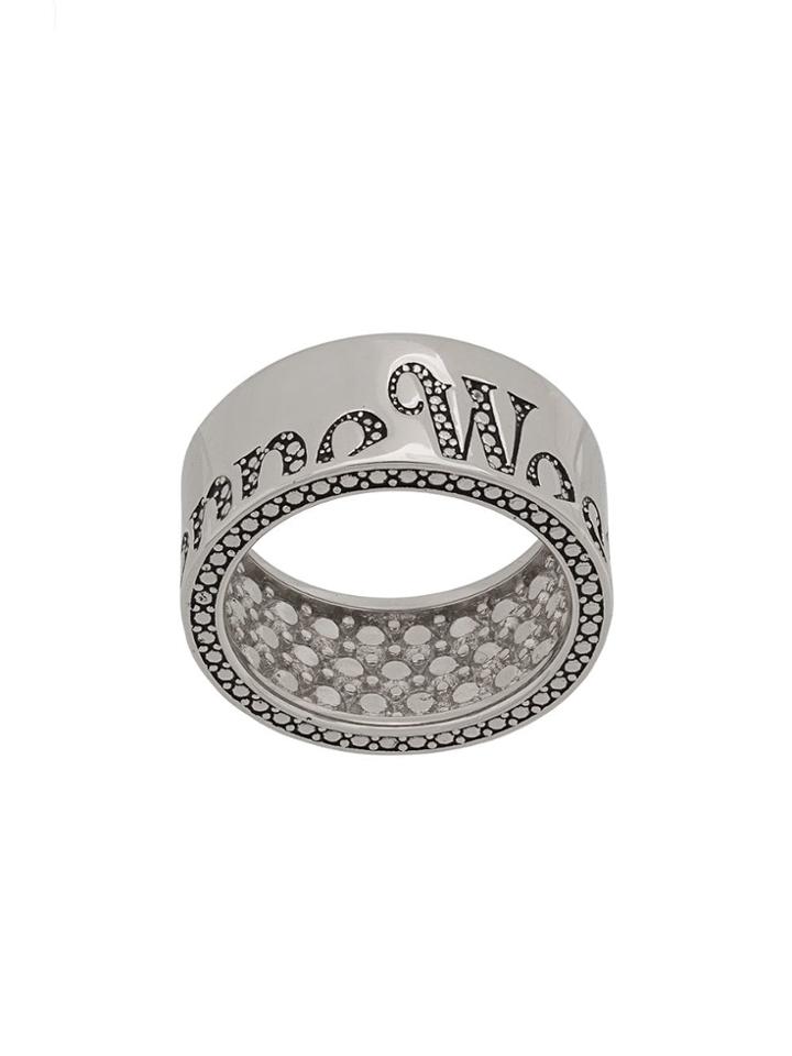 Vivienne Westwood Engraved Logo Ring - Silver