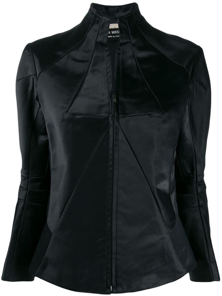 Junya Watanabe Comme Des Garçons Pre-owned Pleated Zipped Nylon Jacket