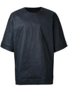 Juun.j Boxy T-shirt, Men's, Size: 48, Black, Cotton/polyurethane