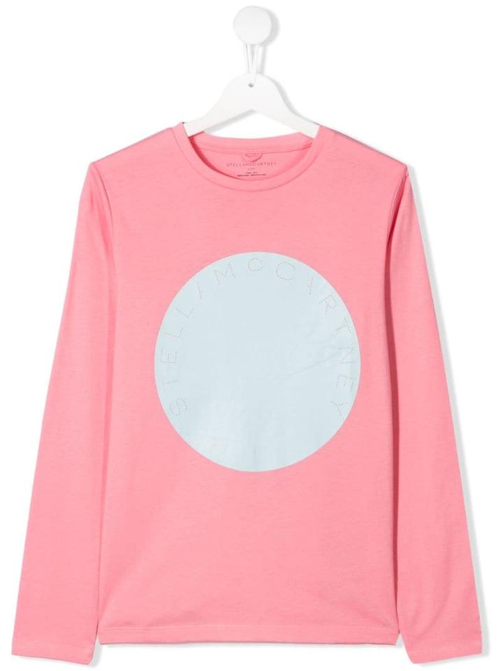 Stella Mccartney Kids Teen Circle Logo Print T-shirt - Pink