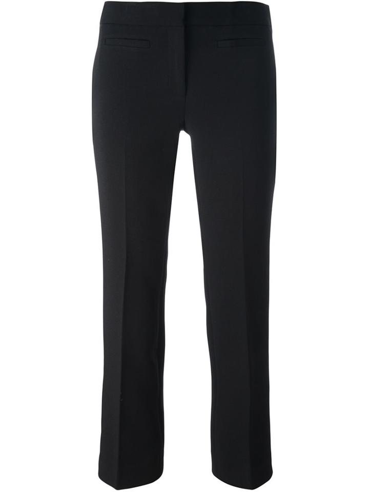 Michael Michael Kors Slim Cropped Trousers, Women's, Size: 8, Black, Polyester/spandex/elastane