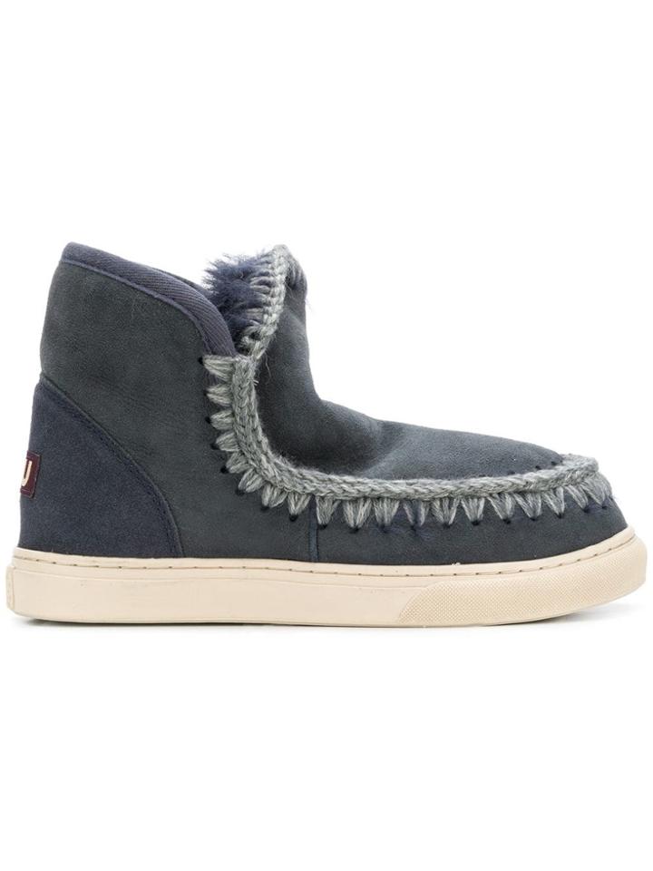 Mou Sheepskin Boots - Blue