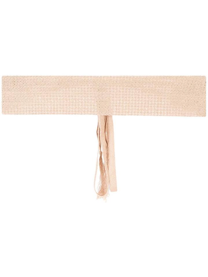 Forte Forte Knitted Belt, Women's, Nude/neutrals, Cotton