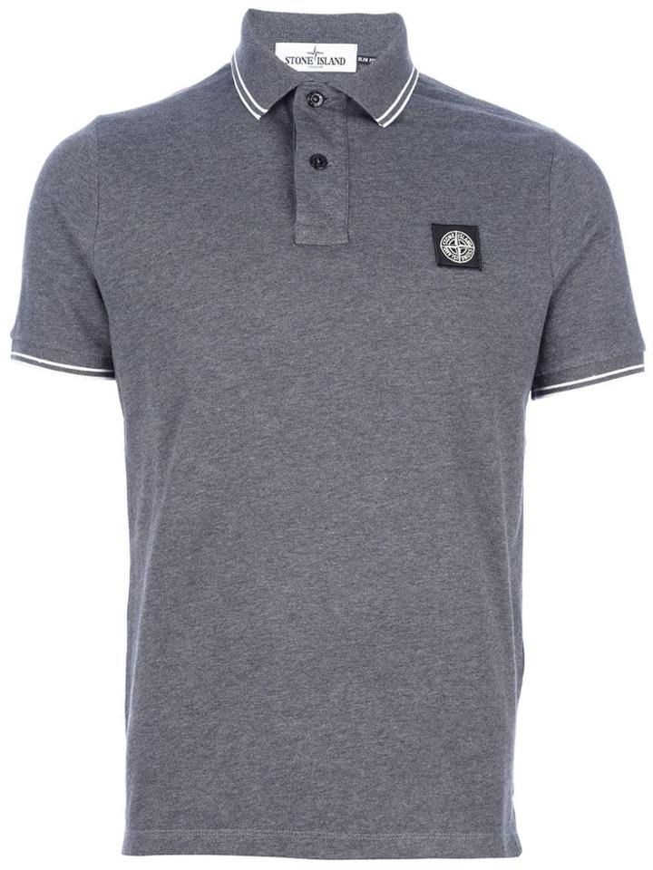 Stone Island Pique Polo Shirt - Grey