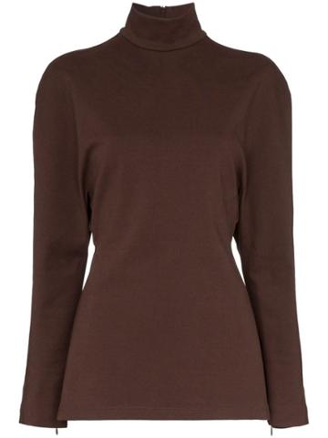 Samuel Gui Yang Persona Turtle Neck Top - Brown