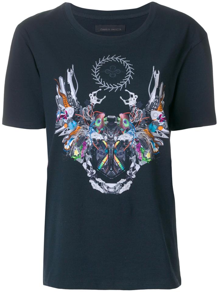 Frankie Morello Graphic Print T-shirt - Blue