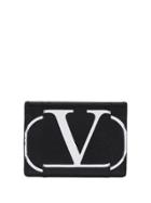 Valentino Logo Print Cardholder - Black