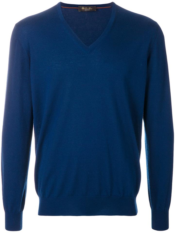 Loro Piana V-neck Sweater - Blue